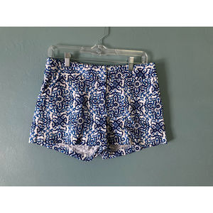 Milly tile blue & white printed shorts size 2